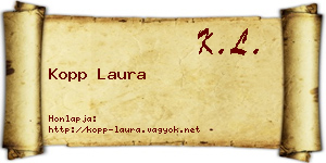 Kopp Laura névjegykártya